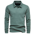 Herren langärmliges Polo-Shirt mit eleganter Knopfleiste und sportlichem Schnitt