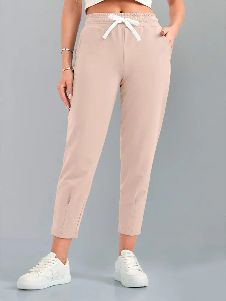 Damen Elegante Jogginghose mit Kordelzug und schmalem Schnitt R&B