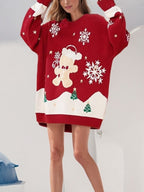 Damen Strickpullover mit festlichem Plätzchenmotiv R&B