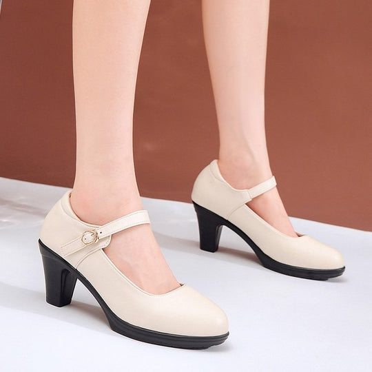 Damen elegante Mary Jane Pumps mit verstellbarem Riemchen R&B