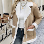 Damen Modische und gemütliche Jacke mit Teddyfutter R&B