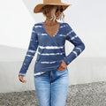 Damen Langarmshirt mit modernem Batikmuster R&B