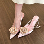 Damen Slingpumps mit Blumenapplikation R&B