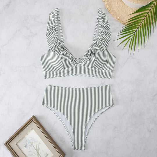 Damen Strand-Bikini mit verspielten Rüschen R&B