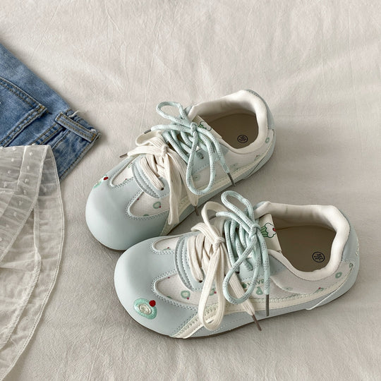 Damen Schnür-Sneaker mit verspieltem Bärenmotiv und atmungsaktivem Obermaterial R&B