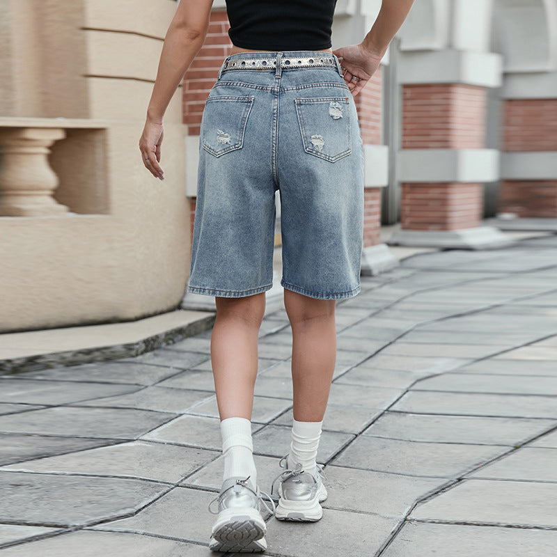 Damen Denim-Shorts mit modischem Schnitt und lässigem Look R&B