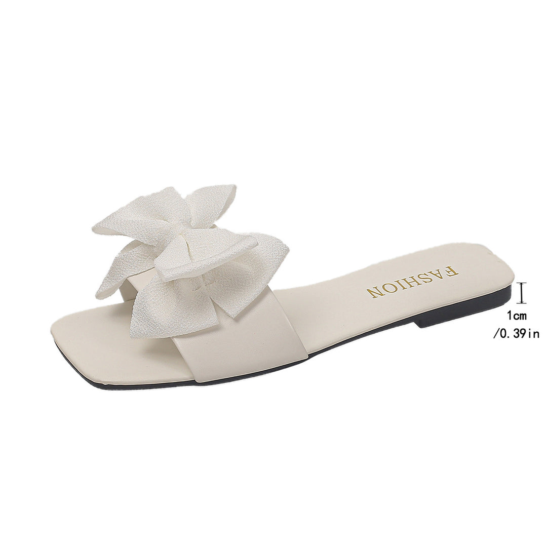 Damen Elegante Slipper mit großzügigem Schleifenverzierungen und glattem Obermaterial R&B