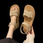 Damen modische Riemensandalen mit flexiblem Fußbett und verstellbaren Riemen