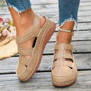 Damen luftige Wedge-Sandalen mit atmungsaktiven Riemen und elegantem Design R&B