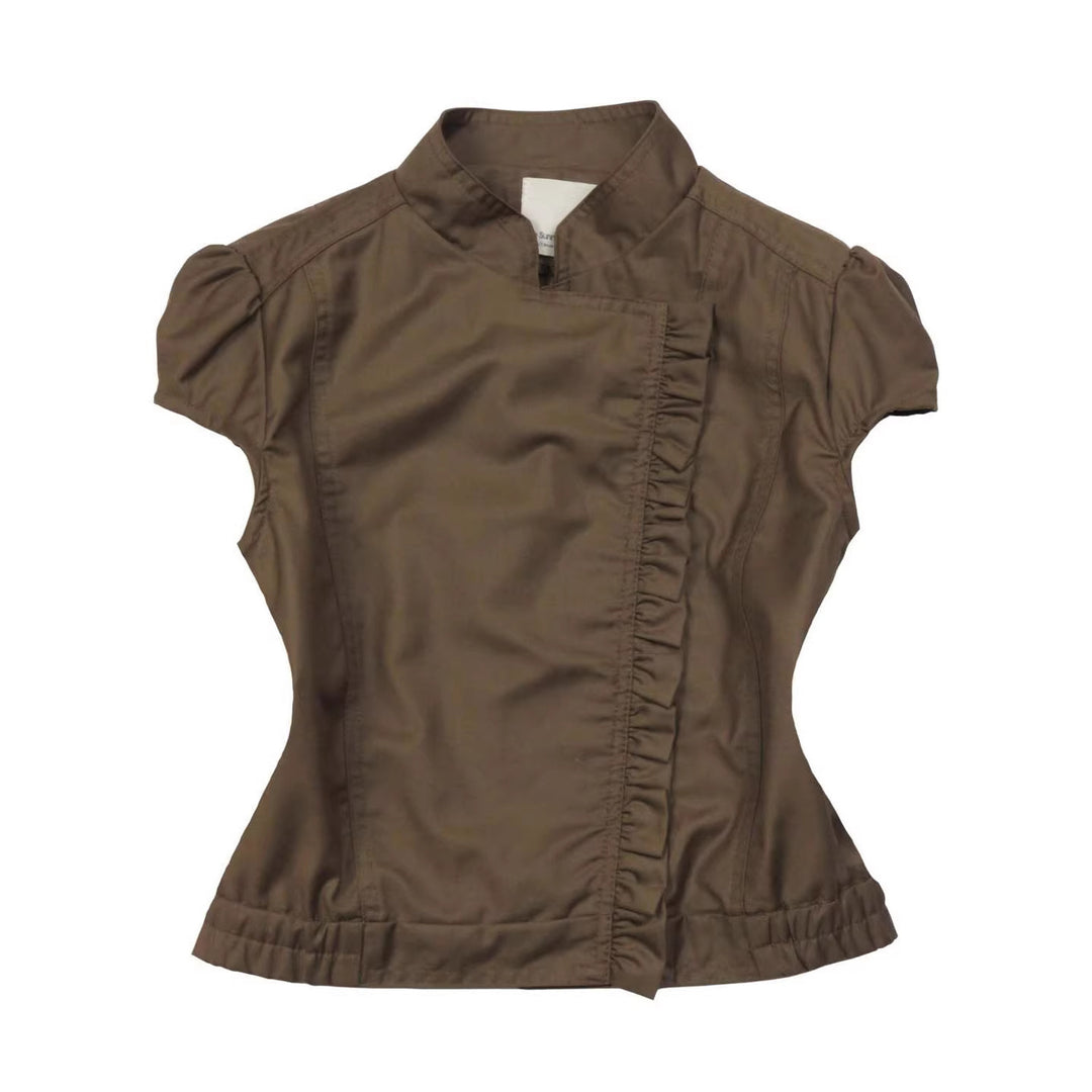 Damen Elegante Bluse mit Rüschen R&B