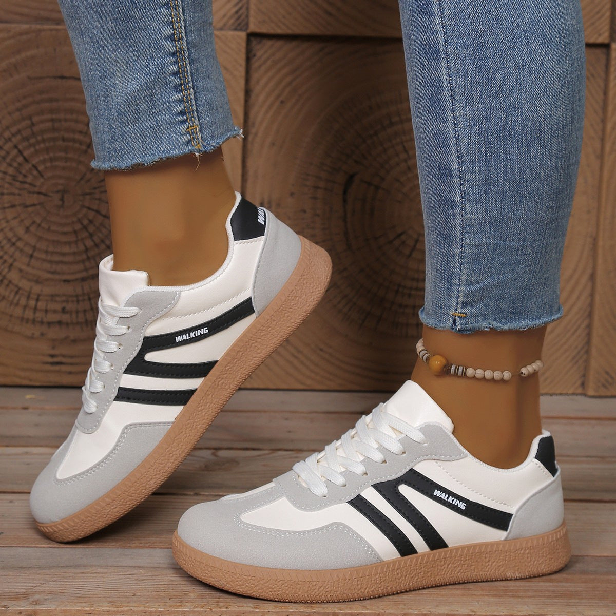 Damen Sportliche Sneakers mit rutschfester Sohle und weichem Innenfutter R&B