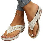 Damen Zehentrenner-Sandalen mit modischem Dekor R&B