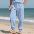 Herren lässige Strandhose mit elastischem Bund und praktischen seitlichen Taschen R&B