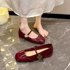Damen Ballerinas mit elegantem Fesselriemen R&B