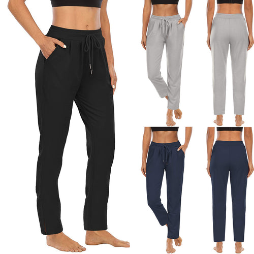 Damen bequeme Freizeithose mit elastischem Bund und seitlichen Taschen R&B