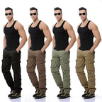 Herren Multifunktionale Cargo-Hose mit verstellbarem Bund und zahlreichen Taschen R&B