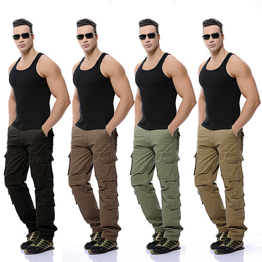 Herren Multifunktionale Cargo-Hose mit verstellbarem Bund und zahlreichen Taschen R&B