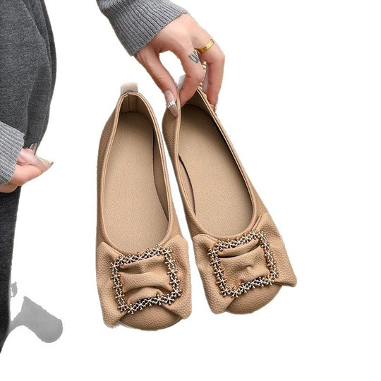 Damen Ballerinas mit dekorativer Schmuckschließe R&B