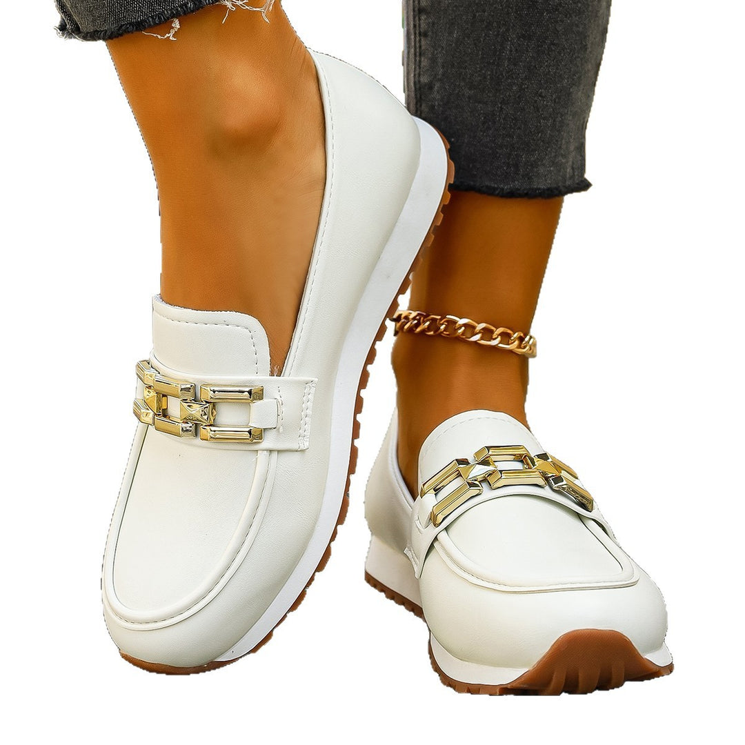Damen Mokassin-Schuhe mit modischem Schnallen-Design R&B