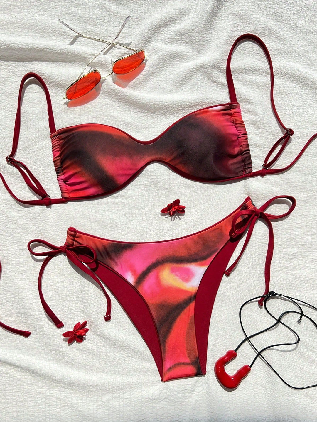 Damen Bikini mit modischem Schlangenmuster R&B