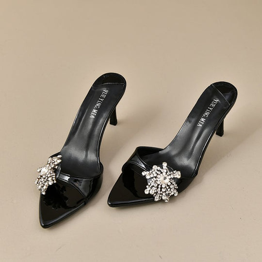 Damen elegante Slingback-Pumps mit funkelndem Strassakzent R&B