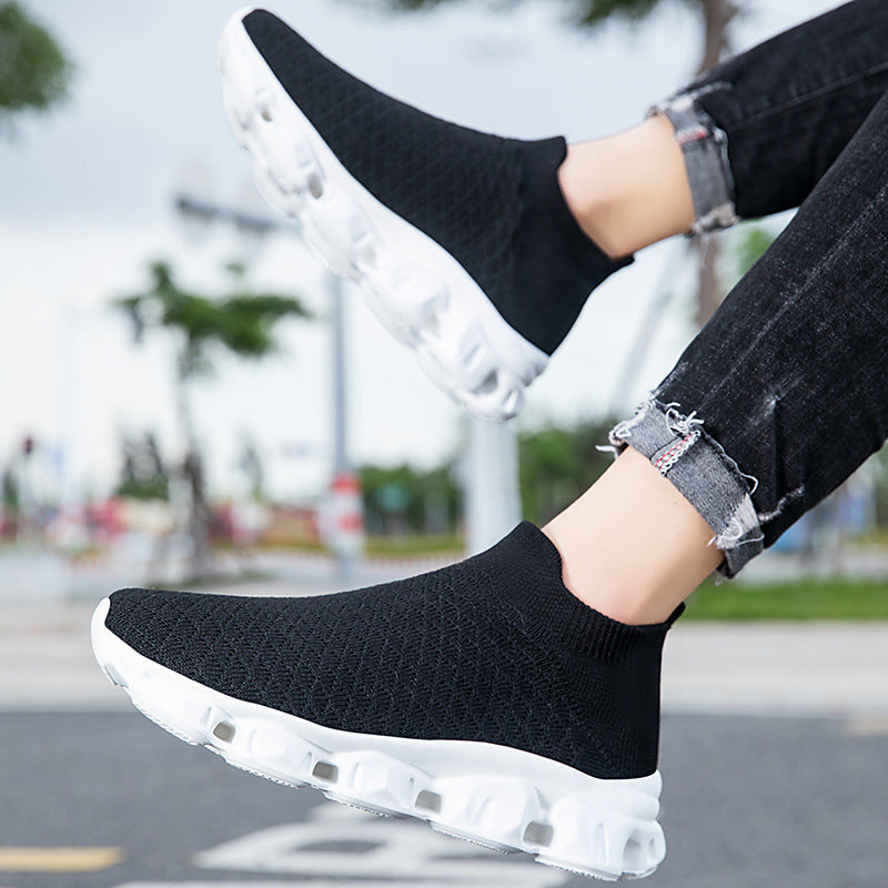 Damen High-Top Strick-Sneaker mit luftiger Sohle