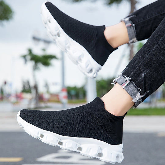 Damen High-Top Strick-Sneaker mit luftiger Sohle R&B