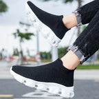 Damen Sportliche und atmungsaktive Slip-On Sneakers mit rutschfester Sohle