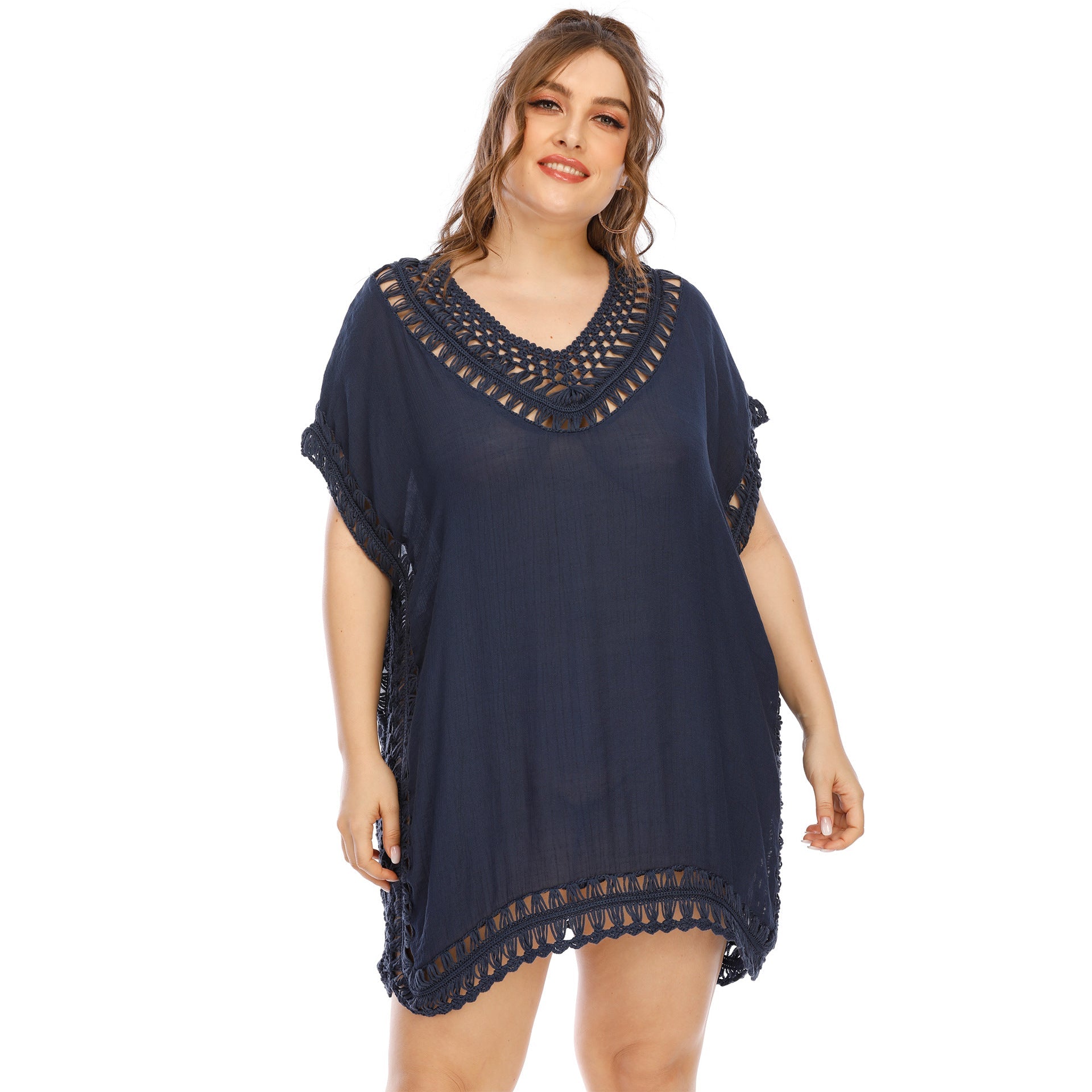 Damen eleganter häkeln Strandüberwurf R&B
