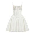Damen Spitzenkleid mit tailliertem Schnitt und Rüschendetails R&B
