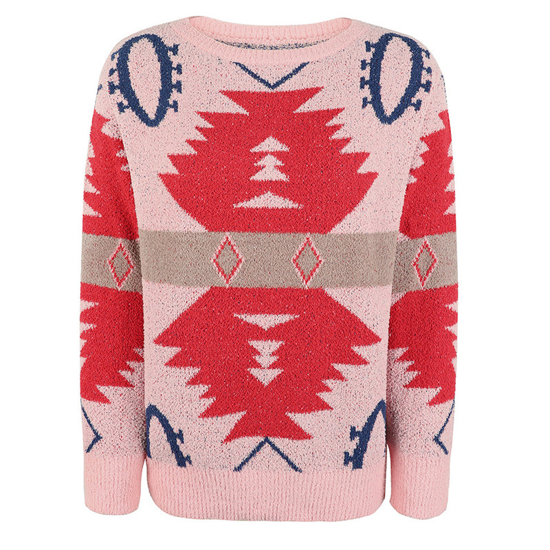 R&B | Geometrischer Strickpullover Mit Modernem Look