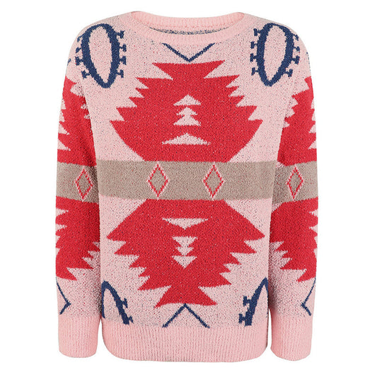 R&B | Geometrischer Strickpullover Mit Modernem Look