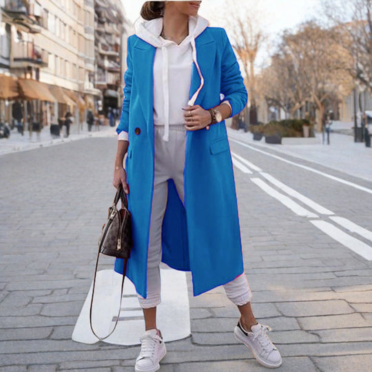 Damen eleganter trenchcoat mit Kapuze R&B
