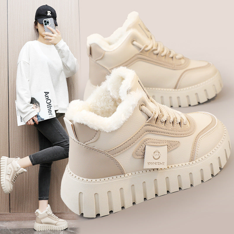 Damen Sportliche High-Top Sneakers mit gefüttertem Innenfutter und rutschfester Laufsohle R&B