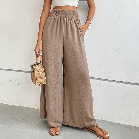 Damen Weit geschnittene Sommerhose mit elastischem Bund R&B