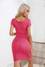 Damen Strickkleid mit strukturiertem Muster und figurbetonter Passform R&B