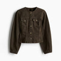 Damen Trendige Baumwolljacke im Vintage-Stil mit praktischen Taschen