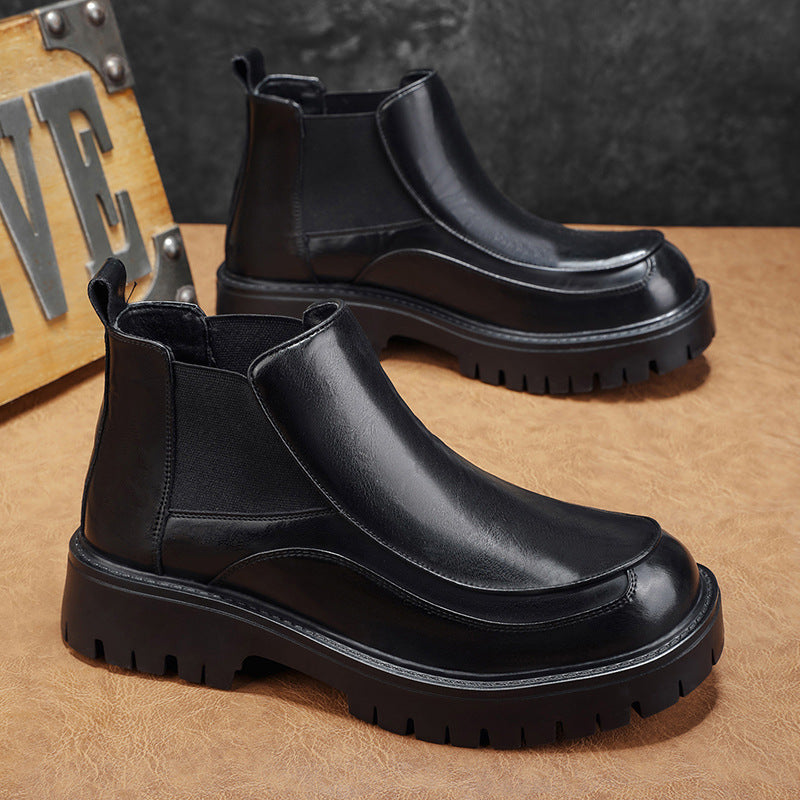 Damen Chelsea Boots mit robustem Profil und elastischen Einsätzen