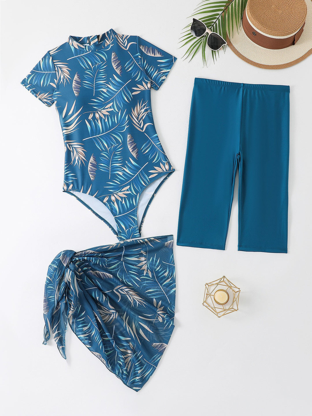 Damen Modischer Rashguard mit kombinierter Badehose R&B