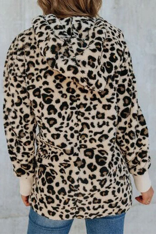 R&B | Entscheidungen Brauner Leopard Teddy Mantel