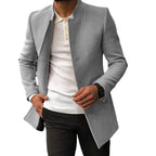 Herren eleganter Casual-Mantel mit modernem Schnitt und praktischen Taschen R&B