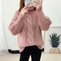 R&B | Chunky Strickpullover mit Flechtmuster Acryl Warm und Komfortabel