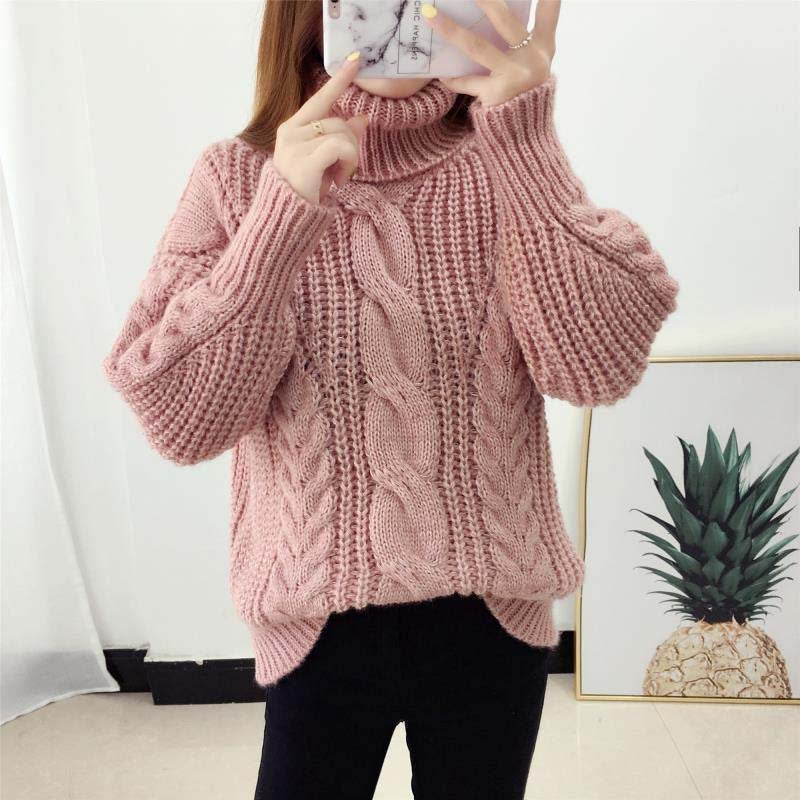 R&B | Chunky Strickpullover mit Flechtmuster Acryl Warm und Komfortabel