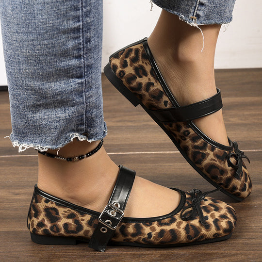 Damen Ballerinas mit verstellbarem Riemen und elegantem Schleifendetail R&B