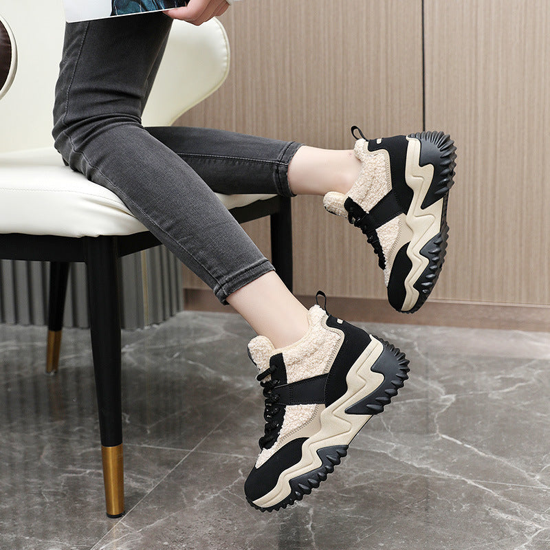Damen Hohe Sneaker mit warmem Innenfutter und rutschfester Sohle R&B