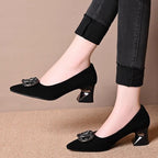 Damen Elegante Pumps mit Schmuckapplikation R&B