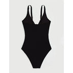 Damen Elegant geschnittene Badeanzug mit knotenfreiem Design R&B