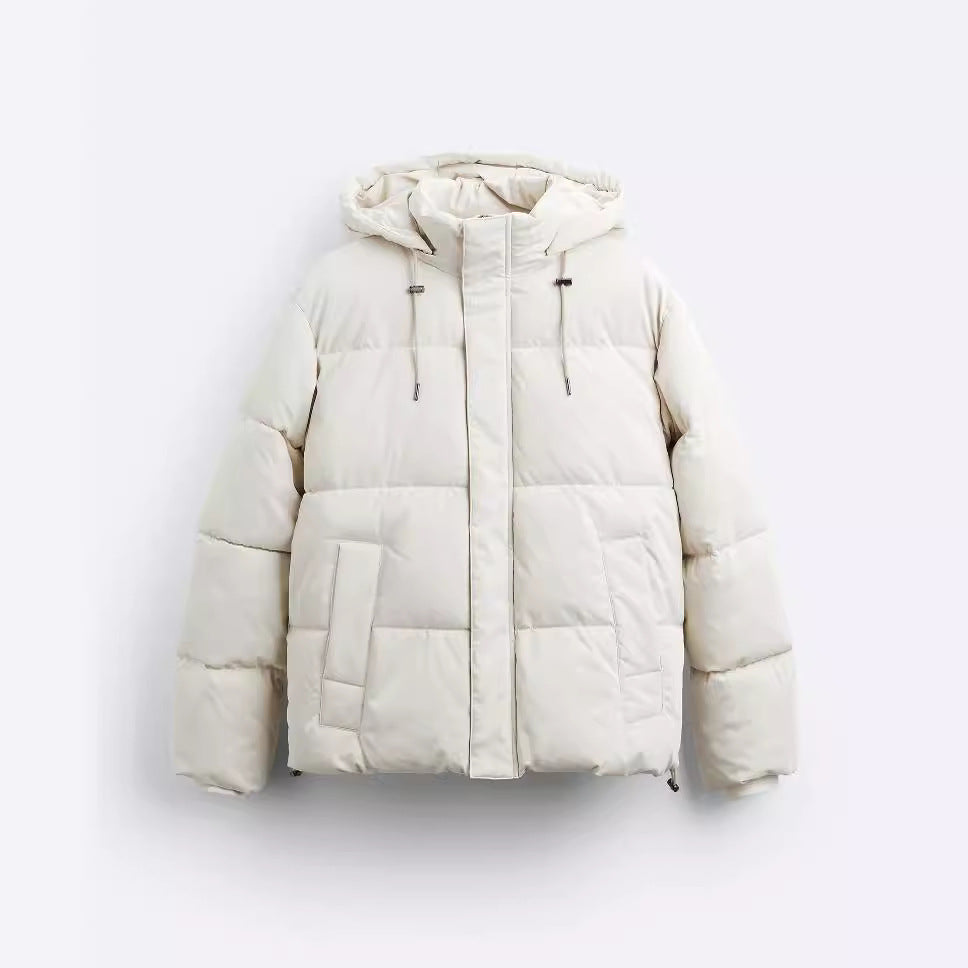 Herren gesteppte Winterjacke mit abnehmbarer Kapuze und isolierender Fütterung Hedi-Mode