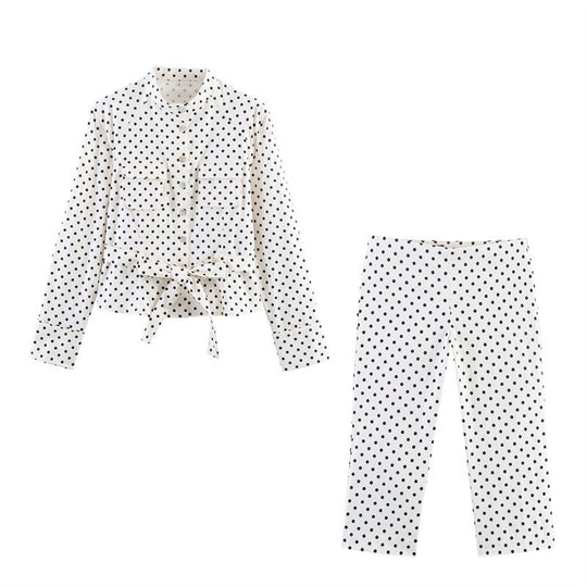 Damen Modische Culotte-Hosen im zeitlosen Punkte-Design R&B