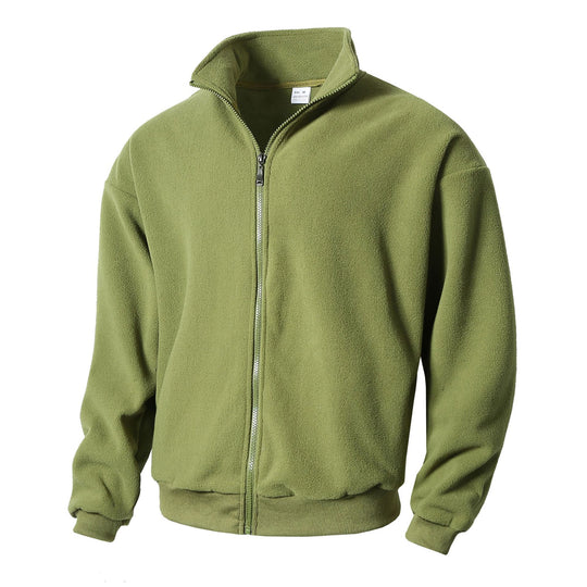 Herren Fleecejacke mit hohem Kragen und durchgehendem Reißverschluss R&B